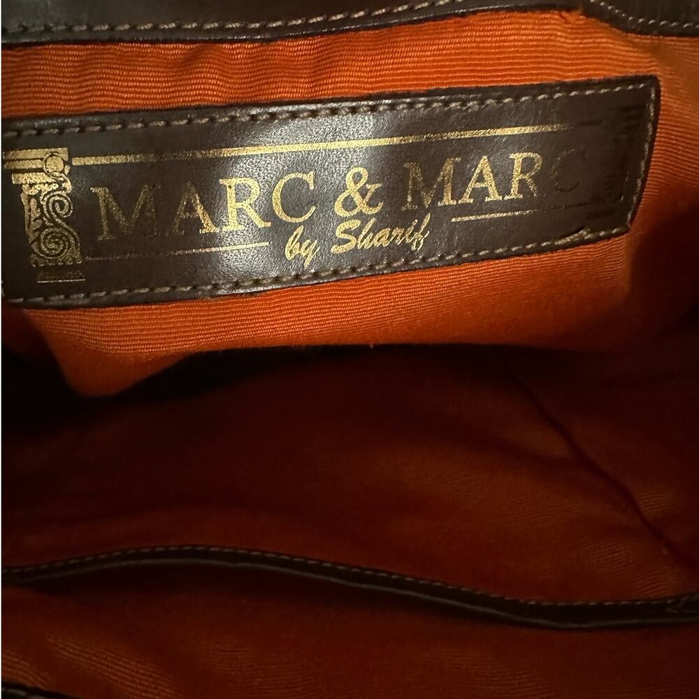 Marc & Marc By Sharif Brown Genuine Leather Cowhi… - image 5
